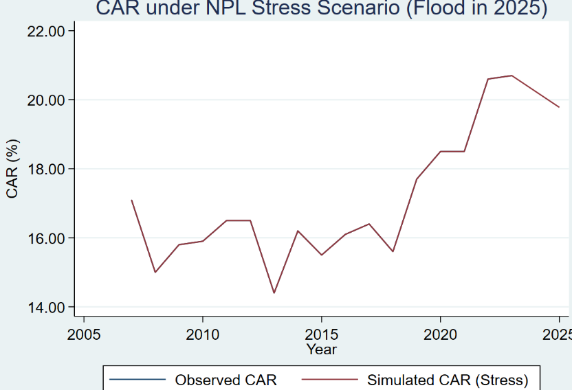 Stress test of the NPL increase in 2025 for capital adequacy